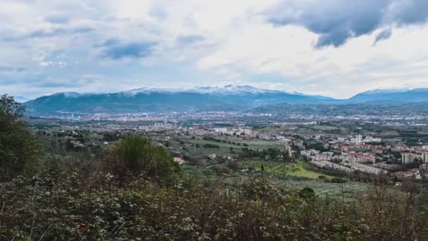 Terni landscape from the hills around the city — Vídeo de Stock