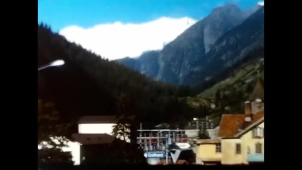 Gothard Suiza Abril 1960 País Gótico Suiza Década 1960 — Vídeos de Stock