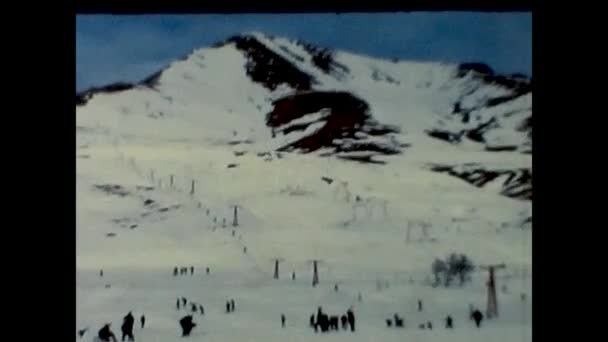 Cogne Italy December 1960 Спортивні Споруди Gran Paradiso Cogne Valle — стокове відео