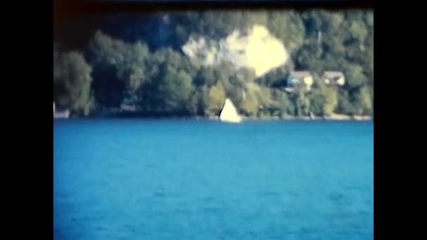 Lucerna Suiza Marzo 1960 Lucerna Lago Los Cuatro Cantones Con — Vídeo de stock