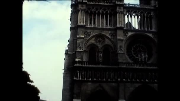 Paryż Francja Kwiecień 1960 Notre Dame Paryżu Latach Tych — Wideo stockowe