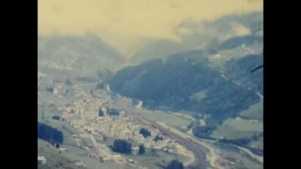 Lugani Suiza Diciembre 1960 Paisaje Ciudad Lugano Suiza — Vídeos de Stock