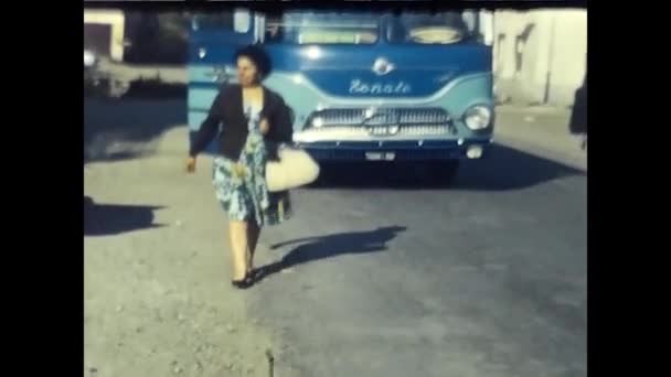 Val Gardena Olaszország Március 1960 Családok Nyaralni Val Gardena Években — Stock videók