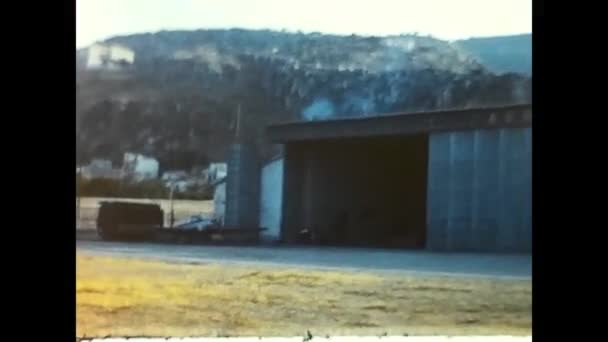 Palermo Włochy Czerwiec 1960 Boccadifuoco Lotnisko Hangar Palermo — Wideo stockowe