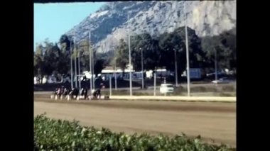Palermo, İtalya 17 Nisan 1970: 70 'lerde Palermo' da hipodrom