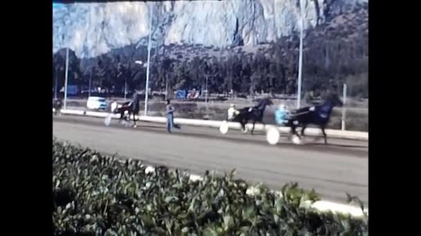 Palermo Itália Abril 1970 Hipódromo Palermo Década — Vídeo de Stock