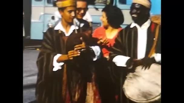 チュニジアチュニジア1967年9月27日 1967年の港でのチュニジア人の演奏 — ストック動画