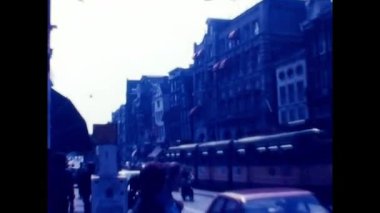 Kopenhag, Danimarka 18 Nisan 1970: Danimarka 'da 70' lerde trafik