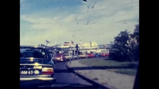 Copenhagen Danimarca Aprile 1970 Porto Con Navi Crociera Denmark Negli — Video Stock