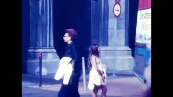 Κοπεγχάγη Δανία Απριλίου 1970 Τουρίστες Στη Δανία Δεκαετία Του — Αρχείο Βίντεο