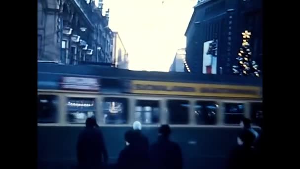Finlandia Swedia Oktober 1960 Helsinki Lalu Lintas Kota Natal Periode — Stok Video