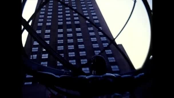 美国纽约州纽约市帝国大厦背景 — 图库视频影像