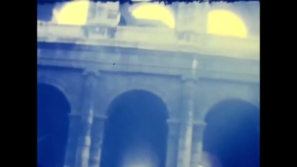 Rome Italië Mei 1981 Colosseum Flavian Amphitheatre Amphitheatrum Flavium Colosseo — Stockvideo