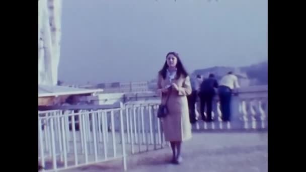 Roma Maggio 1981 Visita Turistica Femminile Roma Viaggio Roma Anni — Video Stock