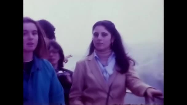 Ρώμη Ιταλία Μαΐου 1981 Γυναικεία Τουριστική Επίσκεψη Ρώμη Ταξίδι Στη — Αρχείο Βίντεο