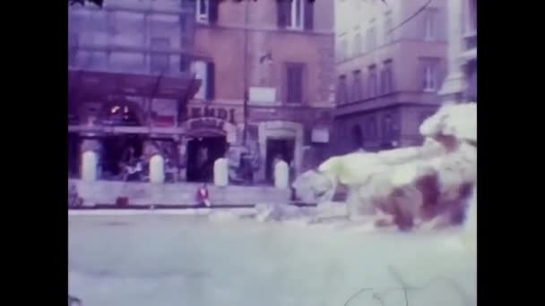 Rzym Włochy Maja 1981 Fontanna Trevi Rzym Włochy — Wideo stockowe