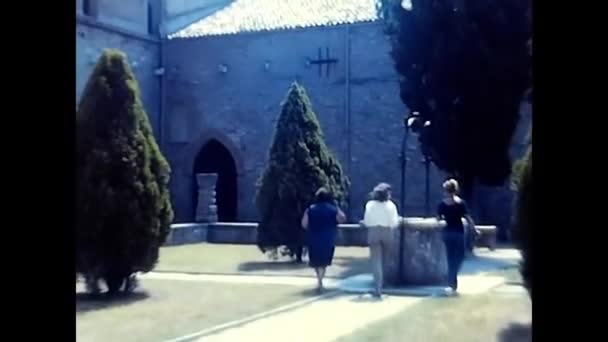 Ferrara Italy Juni 1970 Pomposa Klostret Codigoro Lidi Ferraresi Området — Stockvideo