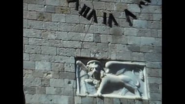 Rhodes, Mısırlı 27 Haziran 1979, duvarları orta düzey eski kasaba, Rodos Şövalyeleri Sokağı, kadın yürüyüşü.