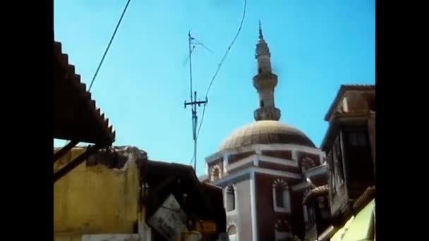 Rhodes Egypt June 1979 Ippokratous Square Rhodes City Rhodes Island — Stock Video