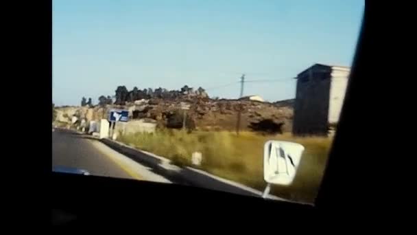 Argentario Tuscany June 1970 Porto Ercole Tuscan Road Sign 70S — Stock Video