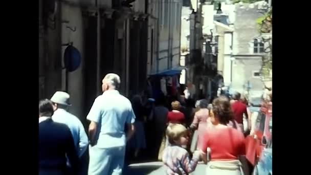 Taormina Italy Juni 1970 Indah Kota Dengan Kuno Teater Taormina — Stok Video