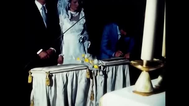 Palermo Italy May 1970 Marriage Contract 70S — Stock Video