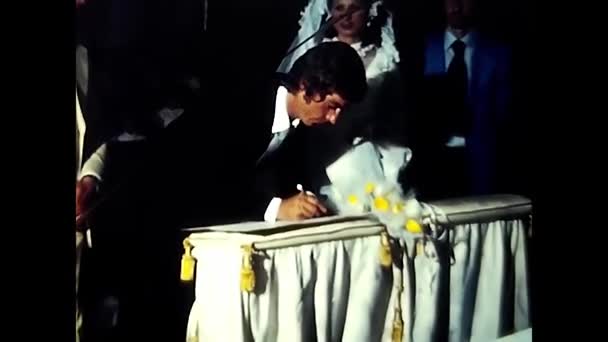 Palermo Itália Maio 1970 Contrato Casamento Década — Vídeo de Stock