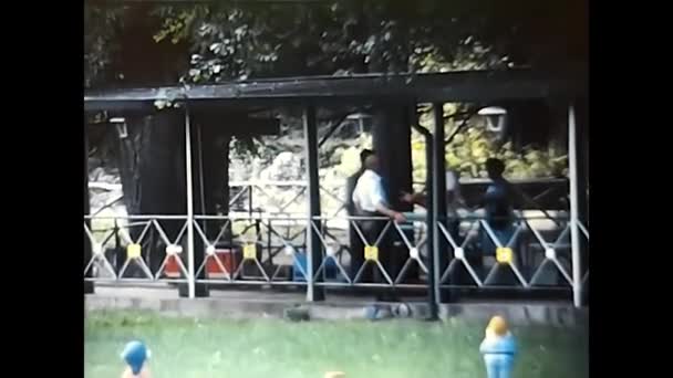 Palermo Itália Maio 1960 Parque Trem Para Crianças Partir Dos — Vídeo de Stock