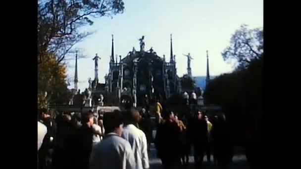 Lago Maggiore Italy April 1960 Isola Bella Maggiore Park Från — Stockvideo