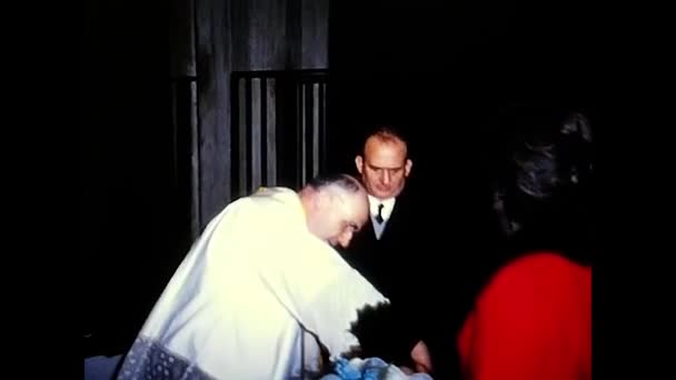 Palermo Talya Mayıs 1960 Larda Bir Çocuğun Vaftiz Töreni — Stok video