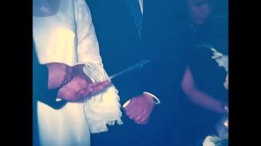 Palermo, İtalya 25 Mart 1960: 60 'larda kilise düğünü