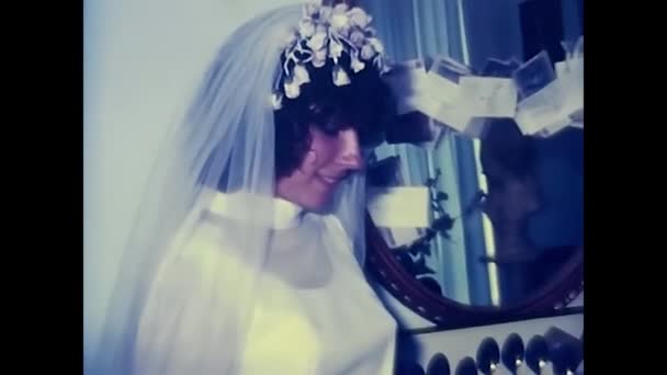 Palerme Italie Mars 1960 Jour Mariage Maison Mariée Des Années — Video