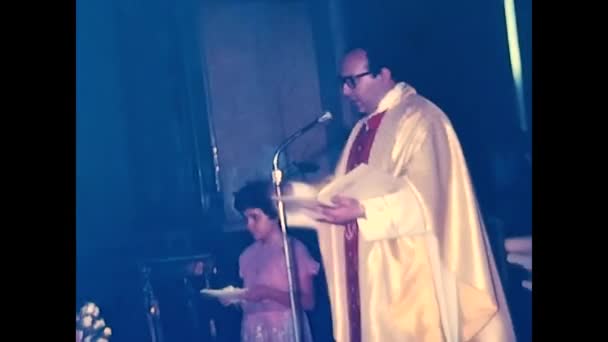 Palerme Italie Mars 1960 Mariage Église Dans Les Années — Video