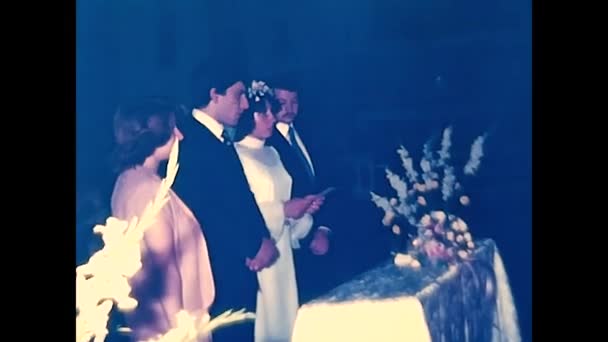 Палермо Марта 1960 Года Церковная Свадьба Годы — стоковое видео