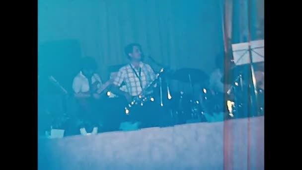 Palermo Itália Março 1960 Orquestra Restaurante Durante Casamento Dos Anos — Vídeo de Stock