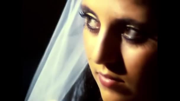 Palermo Olaszország November 1980 Részlet Menyasszony Vőlegény Templomban Évek — Stock videók
