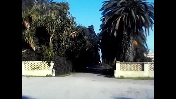 Palermo Novembre 1980 Coppia Sposata Parco Negli Anni — Video Stock