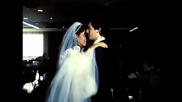 Palermo Itália Novembro 1980 Casais Dançando Restaurante Dos Anos — Vídeo de Stock