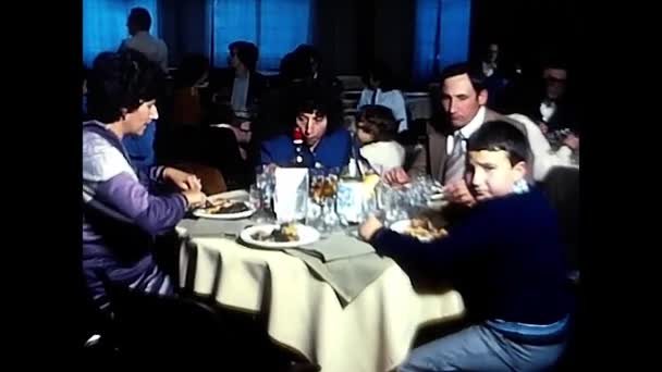 Palermo Itália Novembro 1980 Jantar Casamento Restaurante Nos Anos — Vídeo de Stock