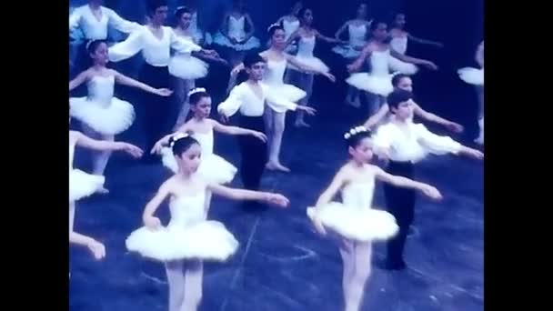 Palermo Italy April 1960 Group Dancers Theater 60S — Stock Video
