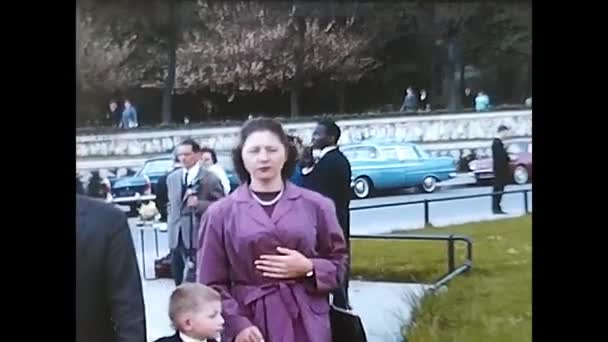 Paris France Mars 1960 Touristes Paris Dans Les Années — Video