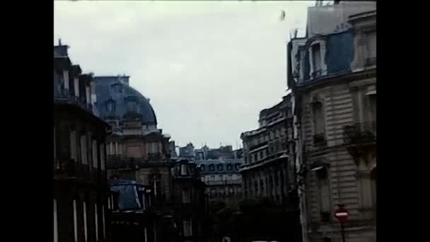 Париж Франция Марта 1960 Туристы Париже — стоковое видео