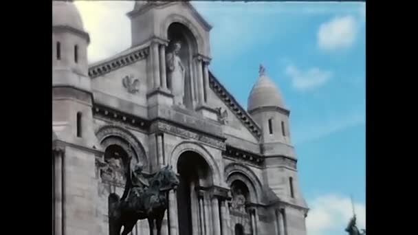 Paris Francia Marzo 1960 Basilica Del Cuore Sacro Francia Anni — Video Stock