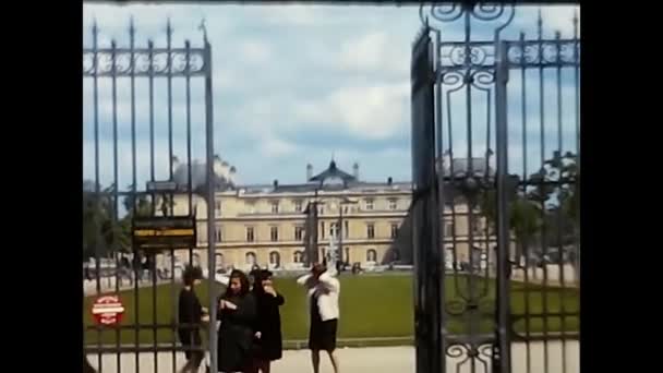 Parijs Maart 1960 Toeristen Parijs Jaren — Stockvideo