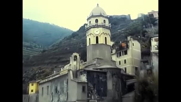 Liguria Italia August 1980 Vernazza Terre Anii — Videoclip de stoc