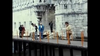 Portekiz, İspanya 18 Haziran 1970: Belem Kulesi Günbatımı Görünümü.