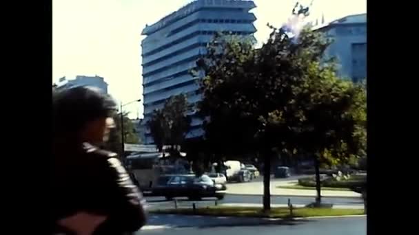 Portugália Spanyolország 1970 Június Forgalmi Kör Lisbon Városban Évek — Stock videók