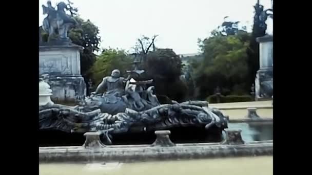 Lisbonne Espagne Juin 1970 Autour Fontaine Queluz — Video