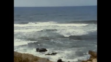 Madrid, İspanya 28 Haziran 1970: deniz manzarası ve plaj Portekizi 70 'ler