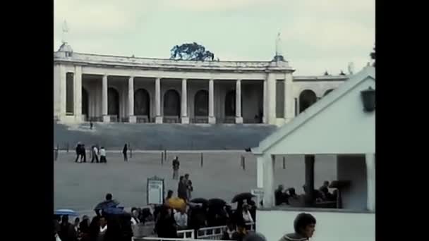 Lisbon Spain June 1970 Basilica Nossa Senhora Fatima — Stock Video